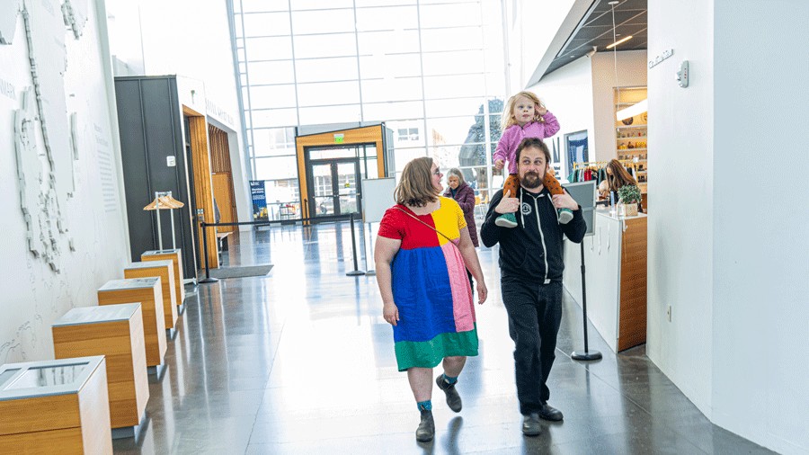 families looking around the National Nordic Museum during a special exhibition