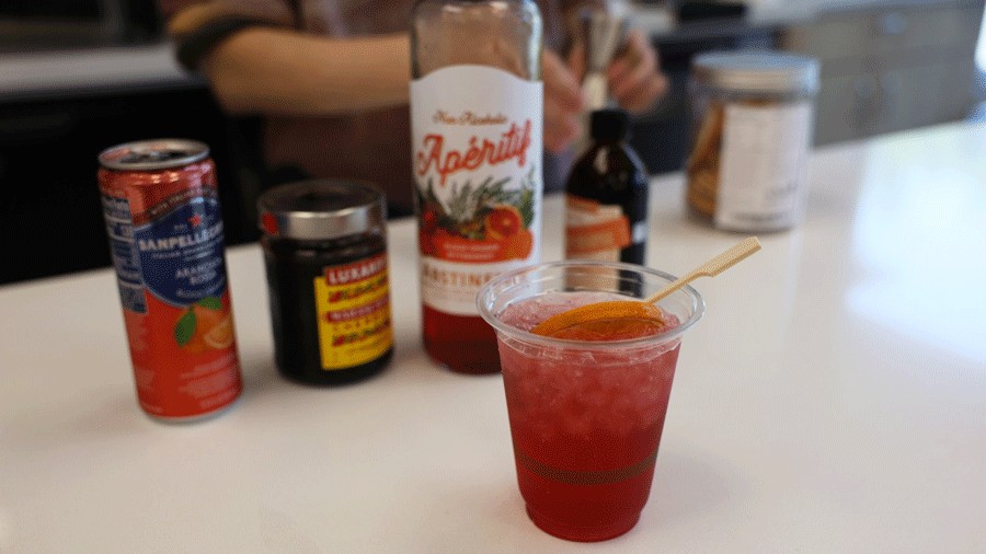 mocktail made with San Pellegrino at Nixi City