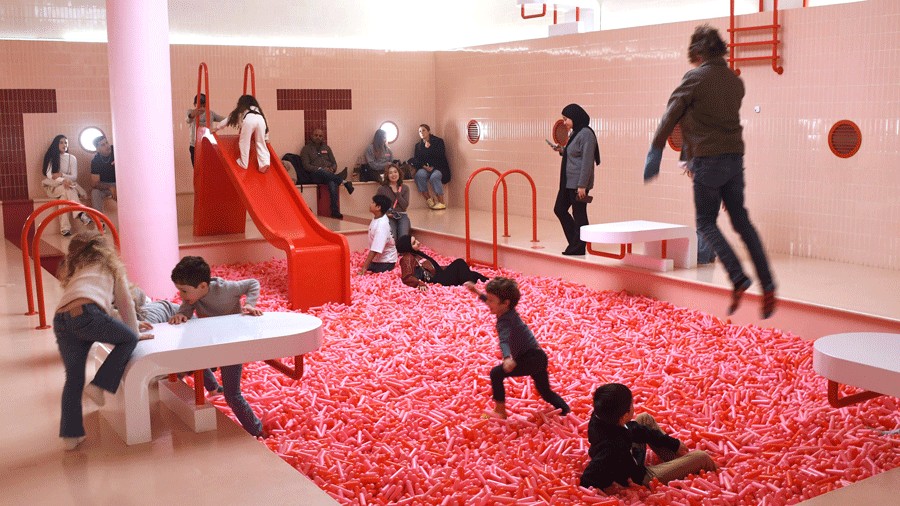 kids at the Museum of Ice Cream’s Sprinkle Pool