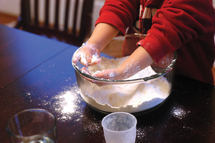 salt dough ornament making 