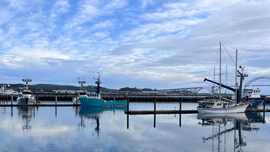 historic bayfront in oregon