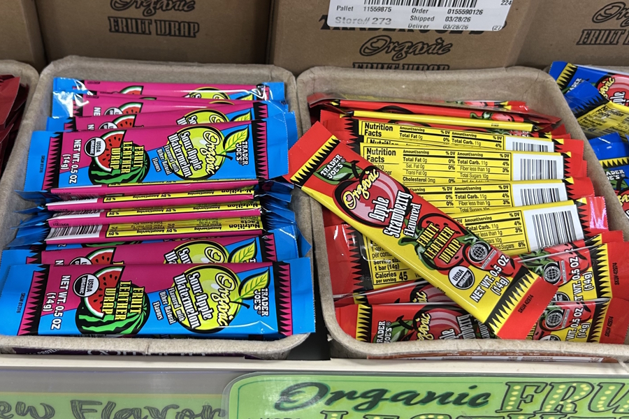 organic fruit leather from Trader Joe's
