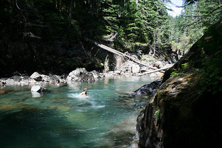 Swimming in a river