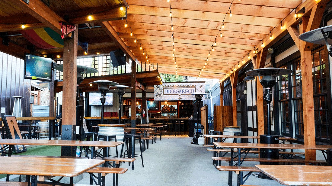 Interior of Rhein Haus in Seattle's Capitol Hill neighborhood