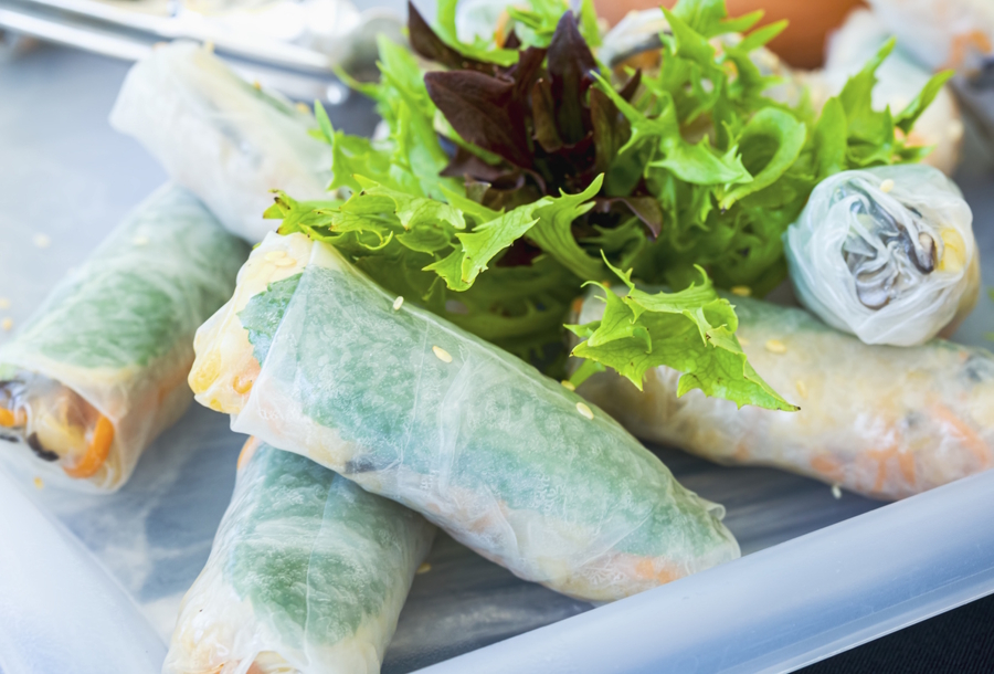 healthy lunch spring rolls