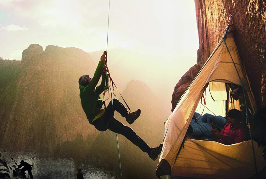 Tommy and Kevin climbing