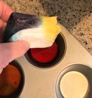 paper towel tie dye art project