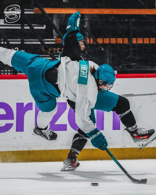 hockey players colliding 