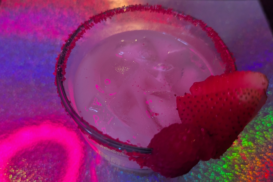 Valentine's day sparkle water drink