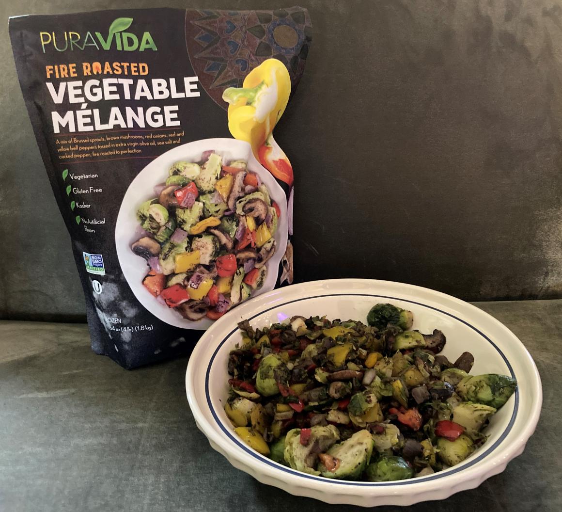 A package of PuraVida fire-roasted vegetable mélange from Costco