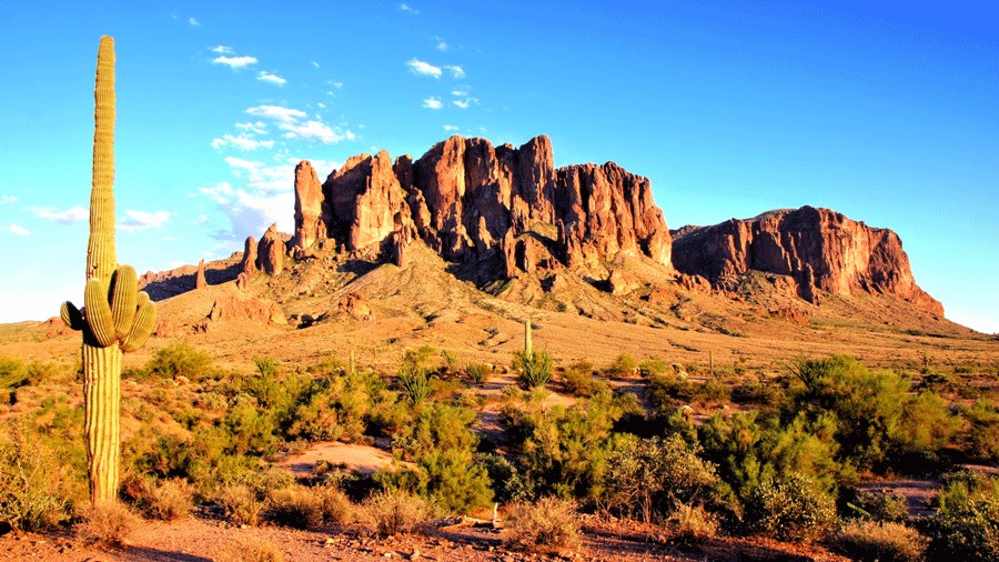 Superstition Mountains at Lost Dutchman State Park in Phoenix, Arizona