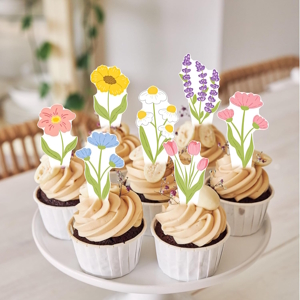 wildflower cake toppers