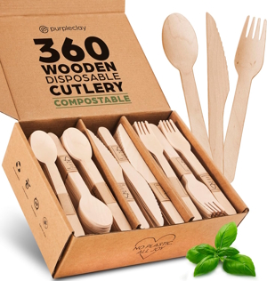 wooden compostable cutlery 
