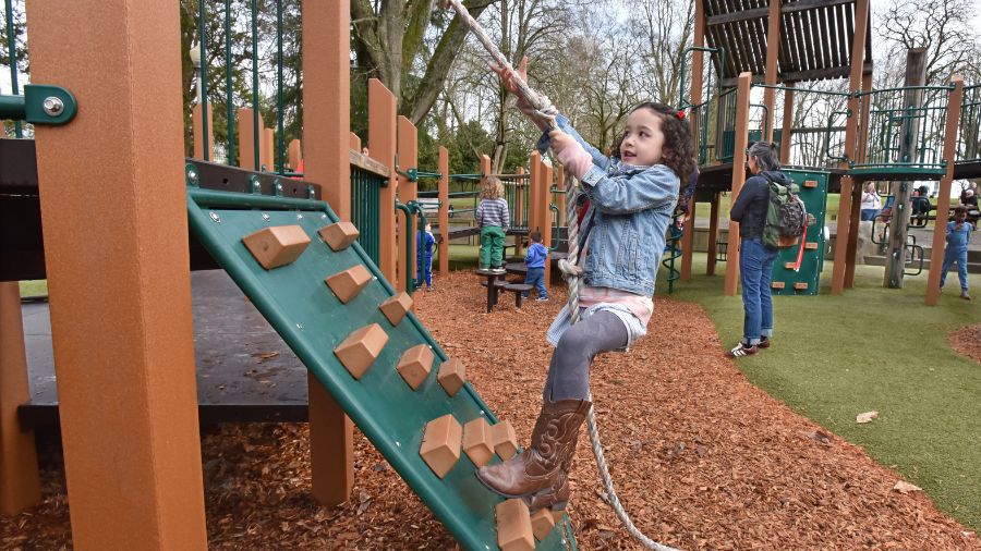 kids playing at wright park