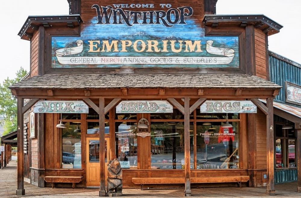 Winthrop Emporium stock up on supplies on a family-friendly fall getaway to Winthrop, Washington
