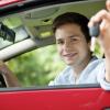 Teen boy in car