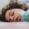 closeup of a kiddo sleeping heavily