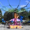 Giant swing carnival ride at Remlinger Farms Family Fun Park mini amusement theme park near Seattle