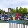 Lacey Depot Park playground features a play train that kids will love