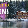 Alderbrook Resort & Spa overlooking the water. Words "Enter to Win!" overlayed on the image.