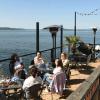 Families enjoying a meal at Duke's, a waterfront restaurant in Tacoma