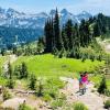 Mount Rainier hike in the summer