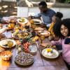 family enjoying Thanksgiving with teens
