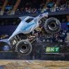 megalodon monster truck in the air during Monster Jam, a family-friendly activity near Seattle happening this weekend