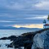 view of the water and lighthouse at Lime Kiln Point State Park