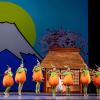 Pacific Northwest Ballet School students as peaches in the world premiere production of Jessica Lang’s Momotaro. 