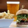 burger with fries