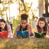 kids reading in the summer