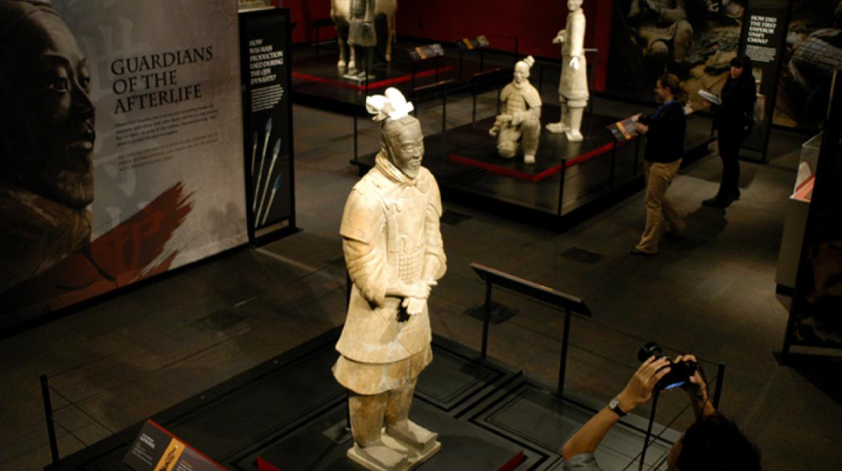 Statue of a general at the Pacific Science Center’s “Terracotta Warriors” exhibit. Photo credit: JiaYing Grygiel