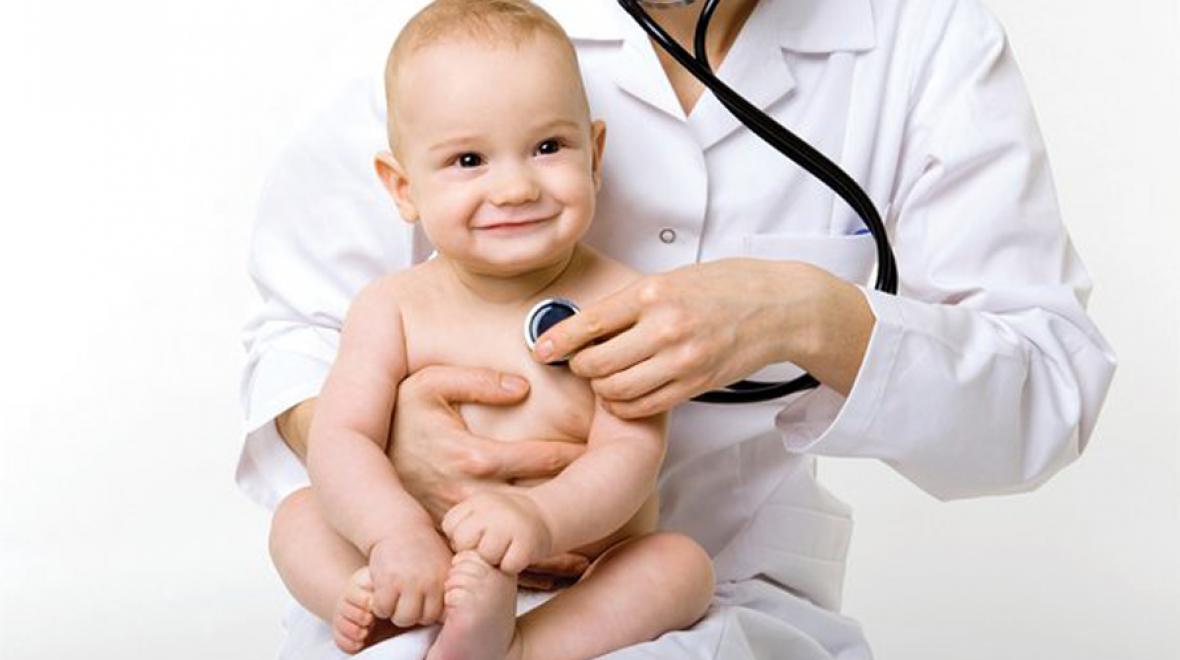 baby and pediatrician 