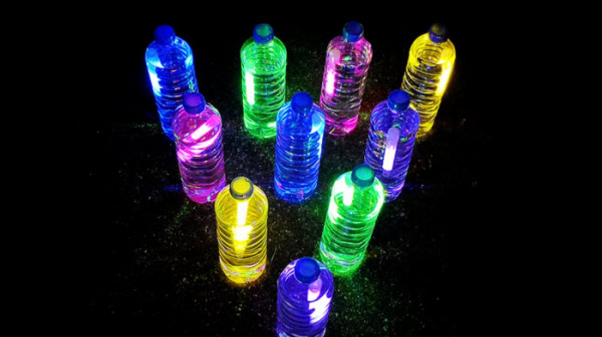 Glow-in-the-dark bowling