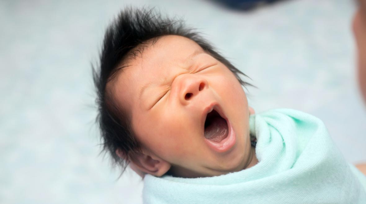 Yawning baby