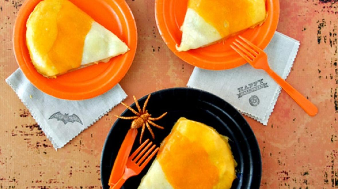 Candy corn chicken quesadillas