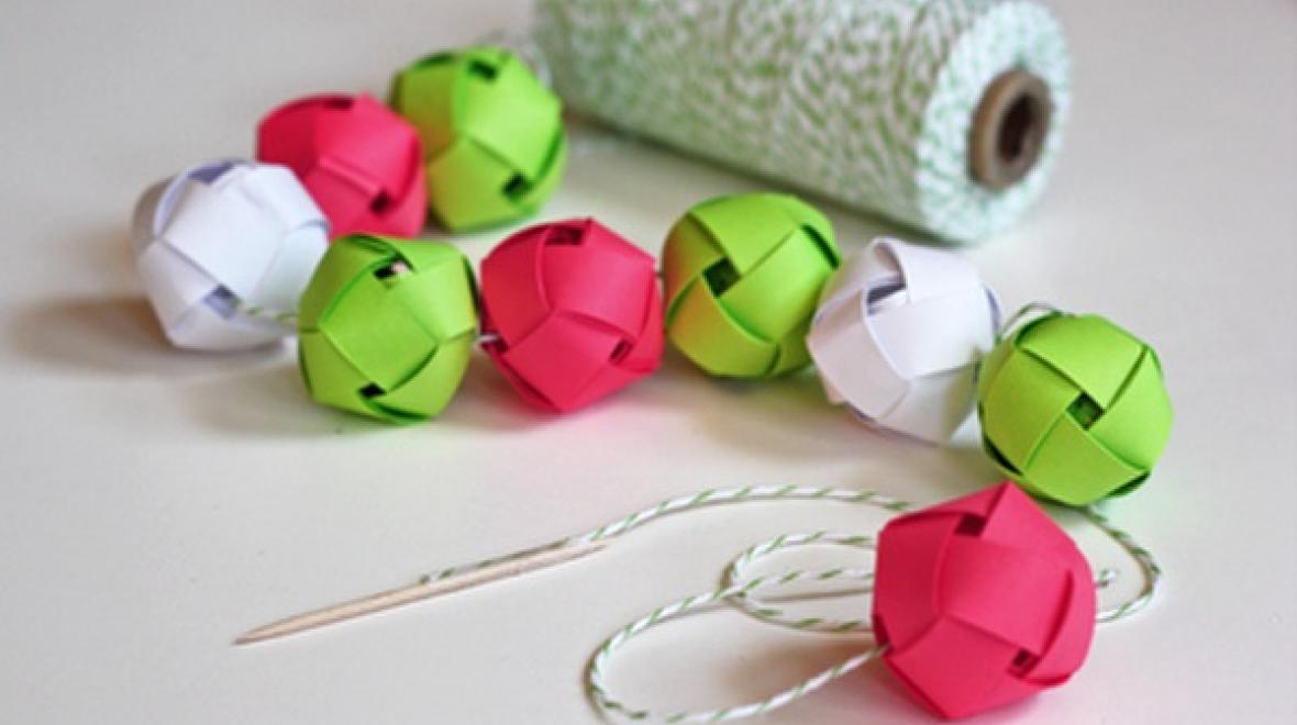 Paper ball garland