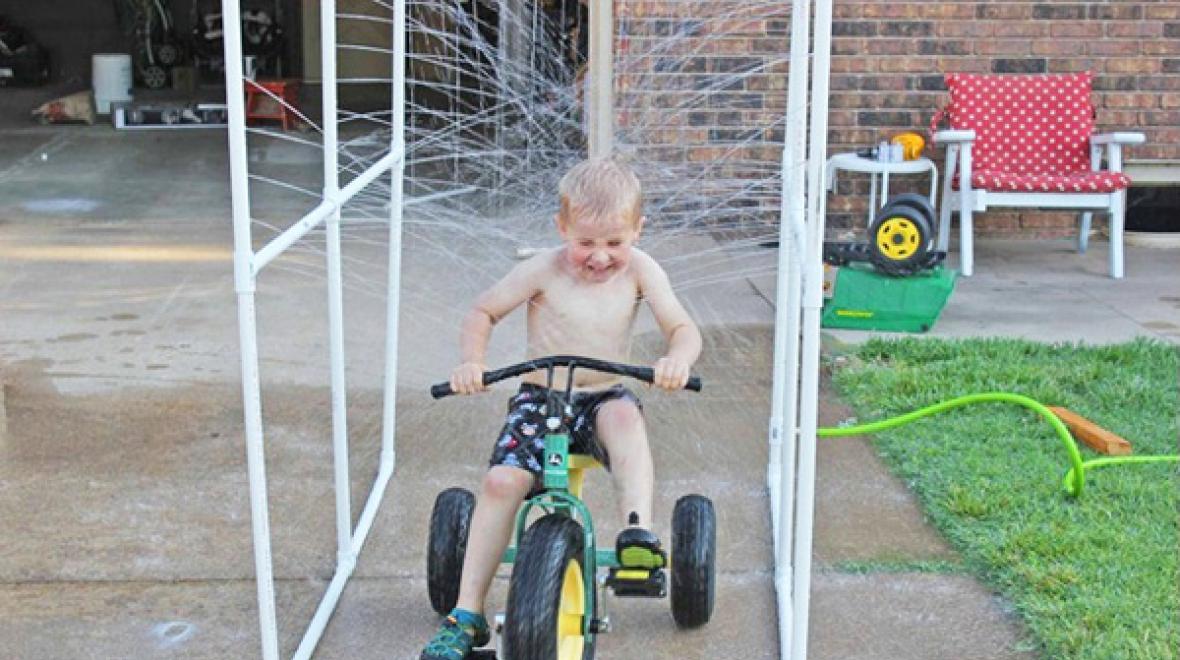DIY kiddie car wash
