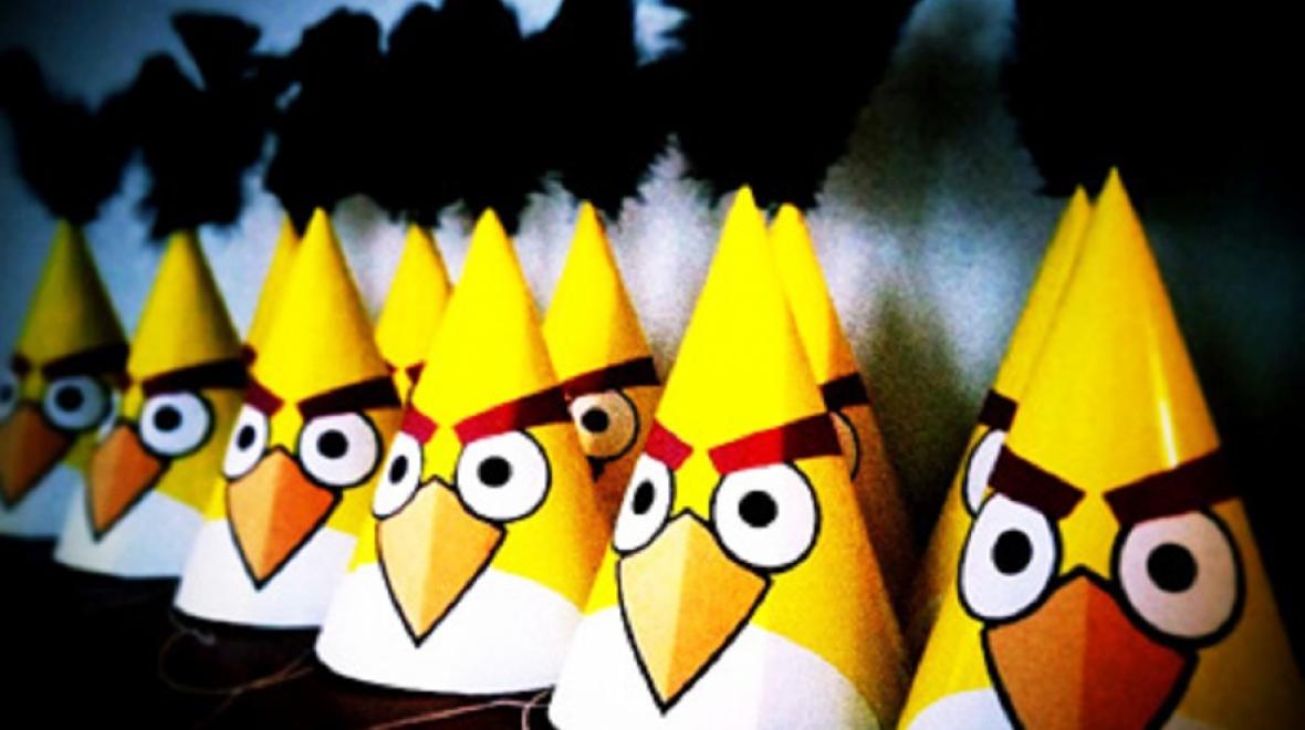 Angry Birds party hats