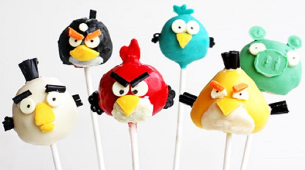 Angry Birds cake pops