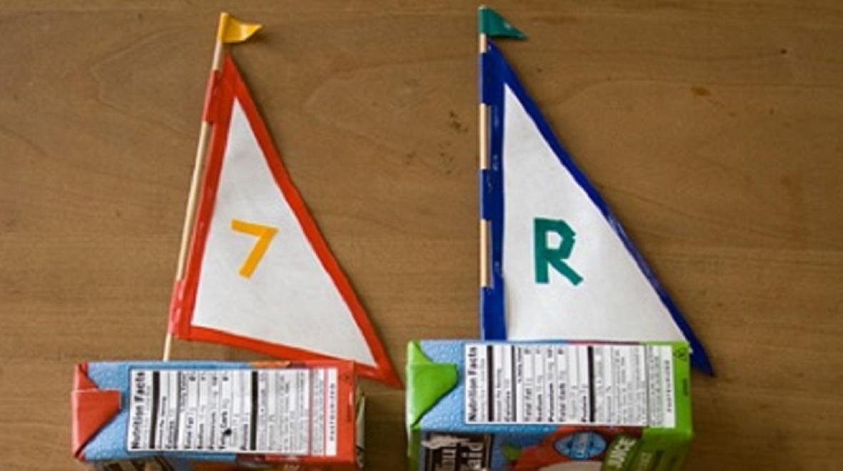 Juice box sail boats