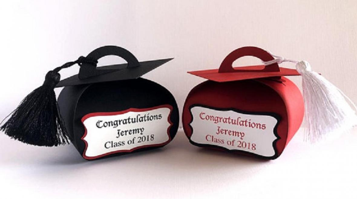 Graduation favor boxes