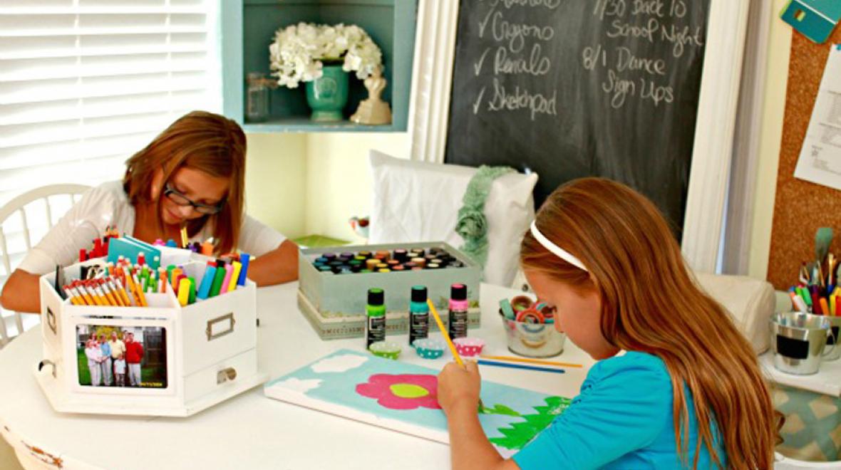 study homework station for kids