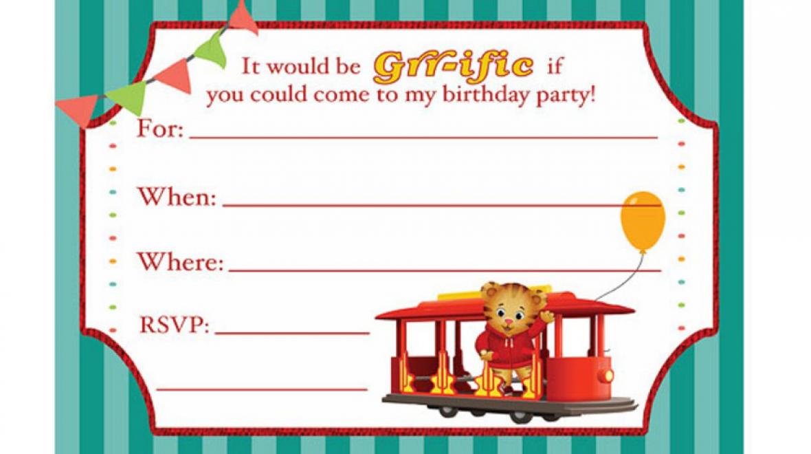 printable tiger invitation