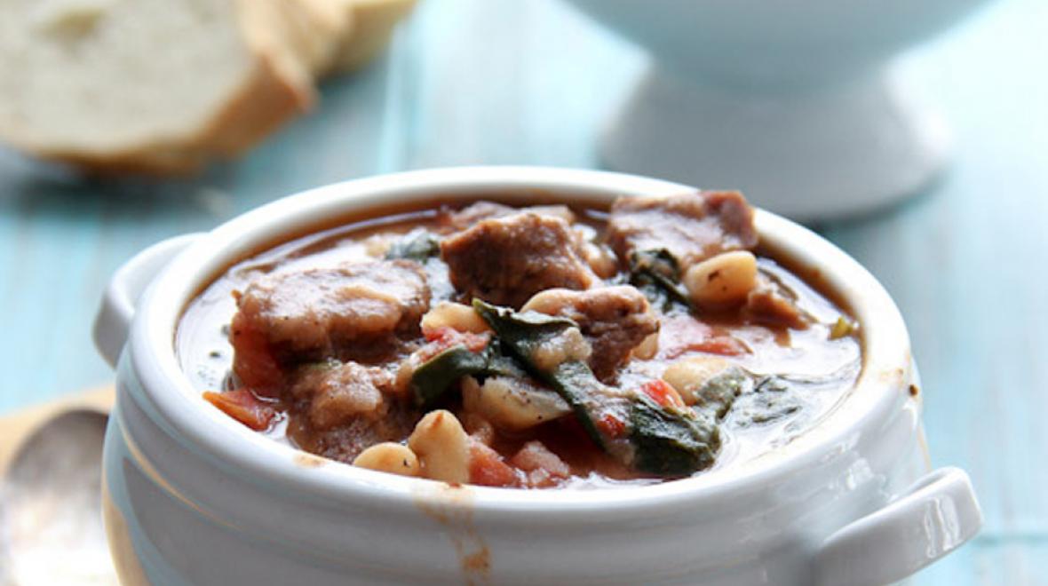 Slow Cooker Beef and White Bean Stew recipe