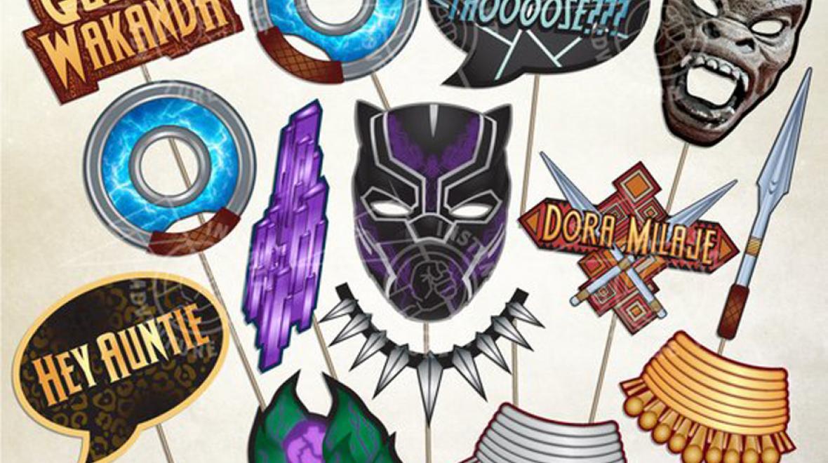 Black Panther Photo Booth Props