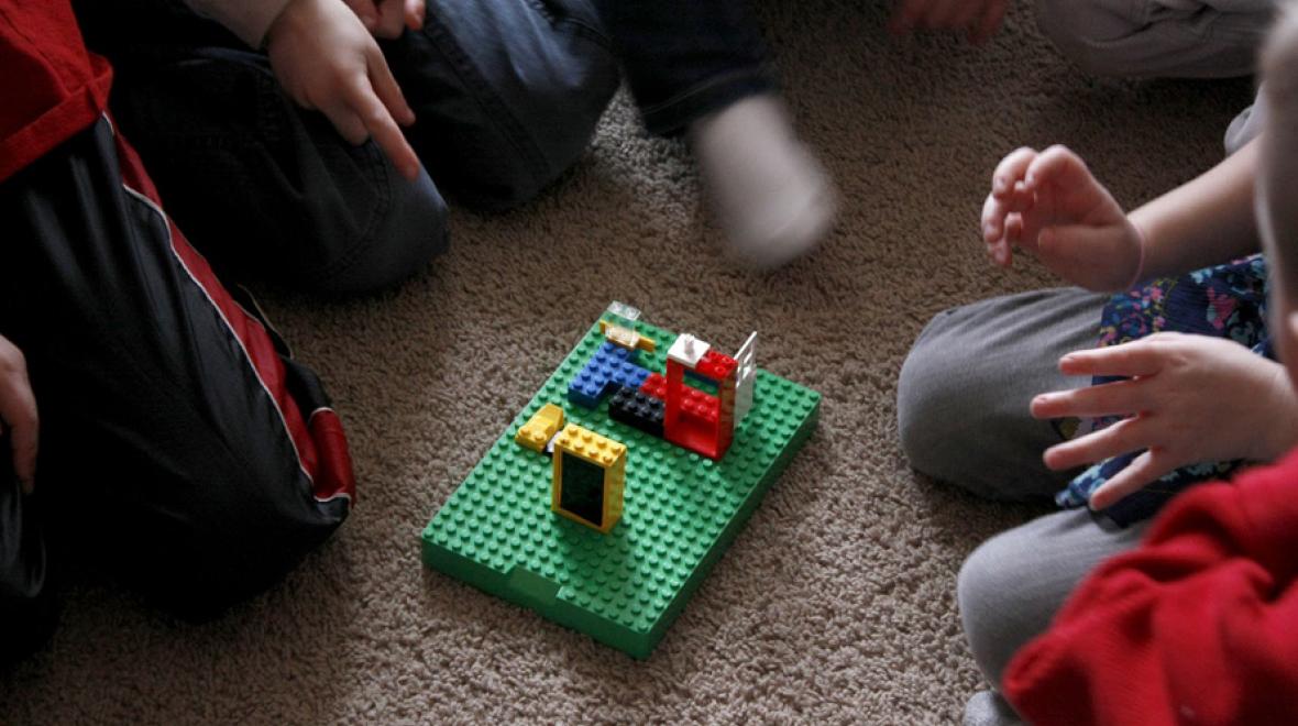 LEGO collaborative building game