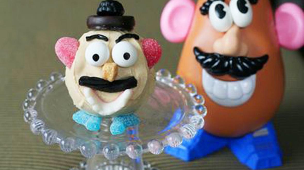 DIY Mr. Potato Head cupcakes