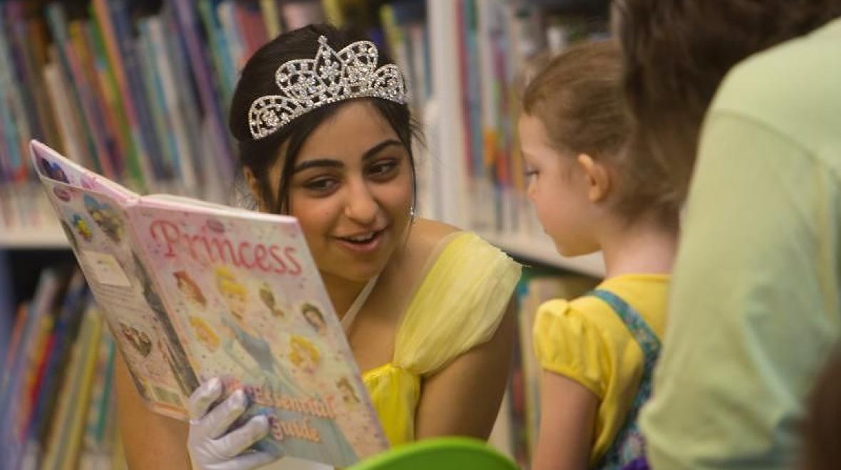 Story time with a Daffodil Princess at the Fern Hill Library